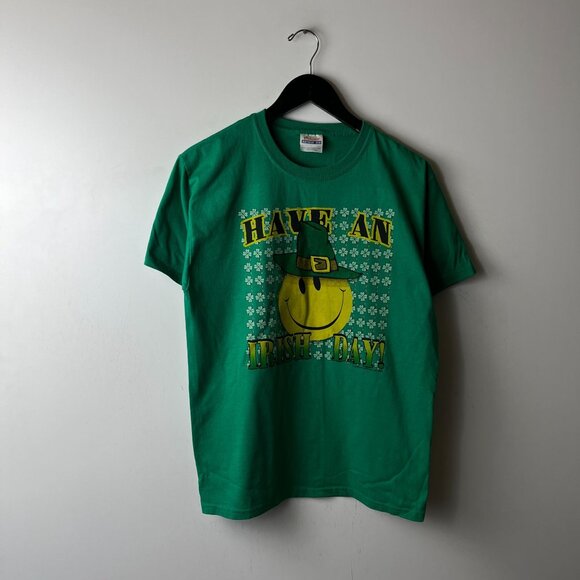 2003 Vintage Y2K Have An Irish Day T Shirt Green Medium M Graphic Tee 50/50 - Picture 8 of 12